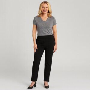 Cato Black Pull-On Pants Size XL | Ankle Length Vented Back Hem